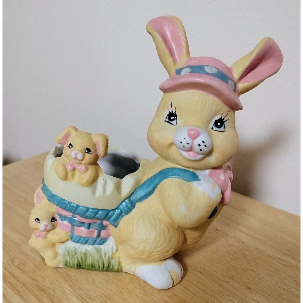 Vintage 1991 Bunny Rabbit Ceramic Dish